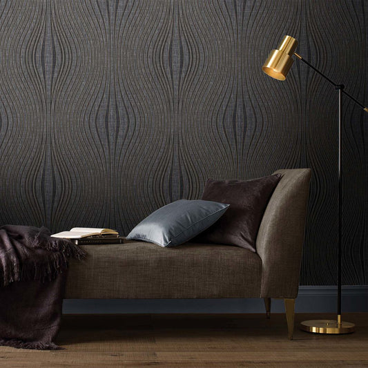 Graham Brown Heritage Plaid Charcoal Wallpaper