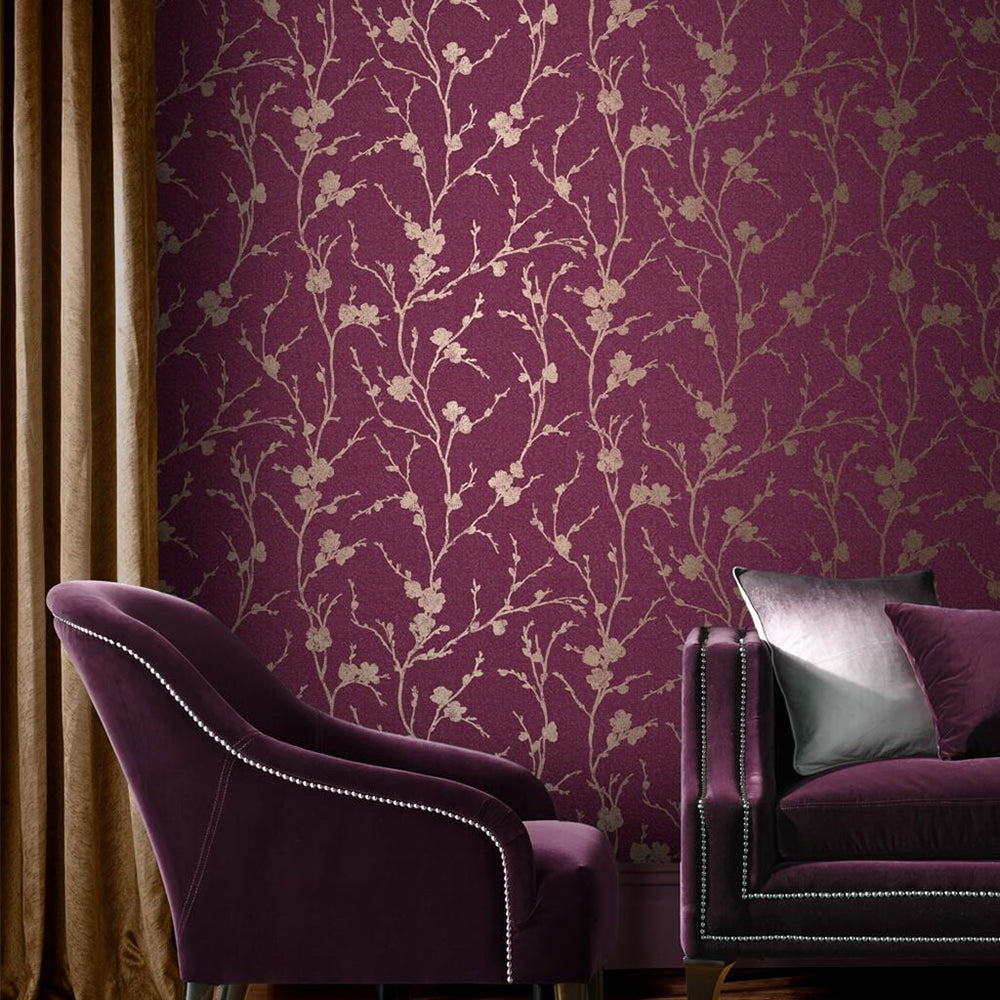 105934 - Graham & Brown, Lotus Cream Removable Wallpaper