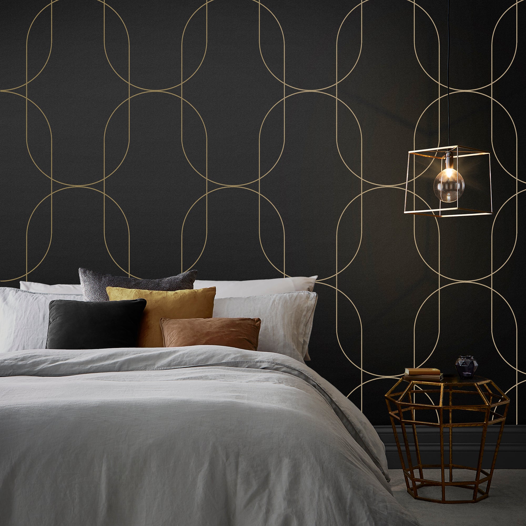 The Inspire Decor Wallpaper for Wall Removable Wallpaper Vinyl Wallpaper  Self Adhesive Wallpaper Wall décor Code235 Black  Gold Geometric Wallpaper   W 24 X H 124 inches 2066 Sqft   Amazonin Home Improvement