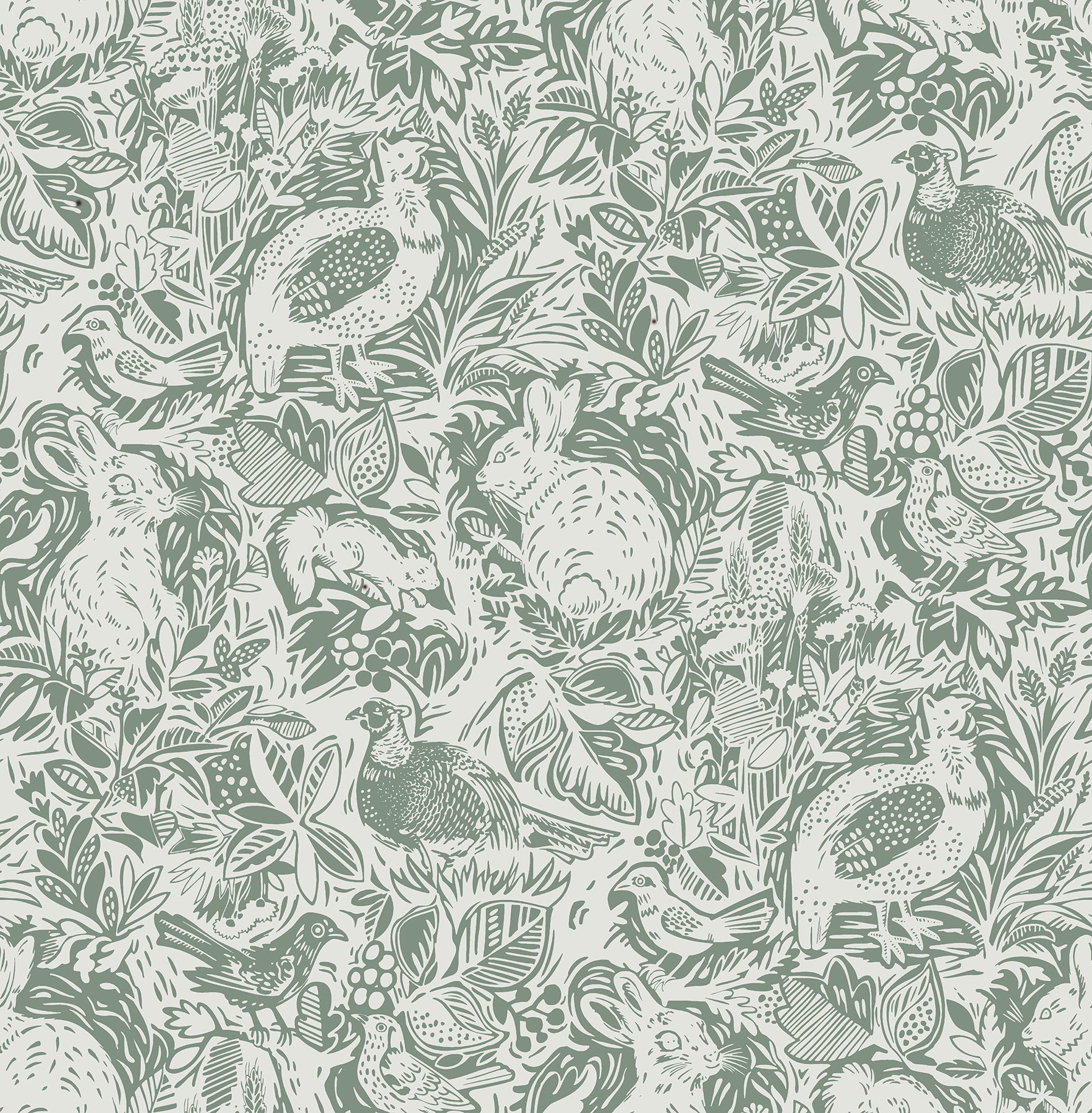 2861-25737 | Equinox, Larkin Green Floral Green - A-Street Prints Wall