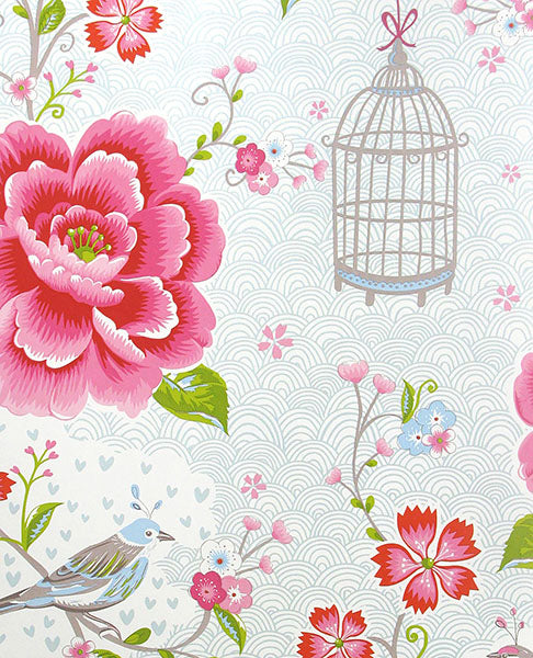 300161 | Pip Studio Vol. 5, Yuma White Birds in Paradise White - Eijff –  Mahone's Wallpaper Shop