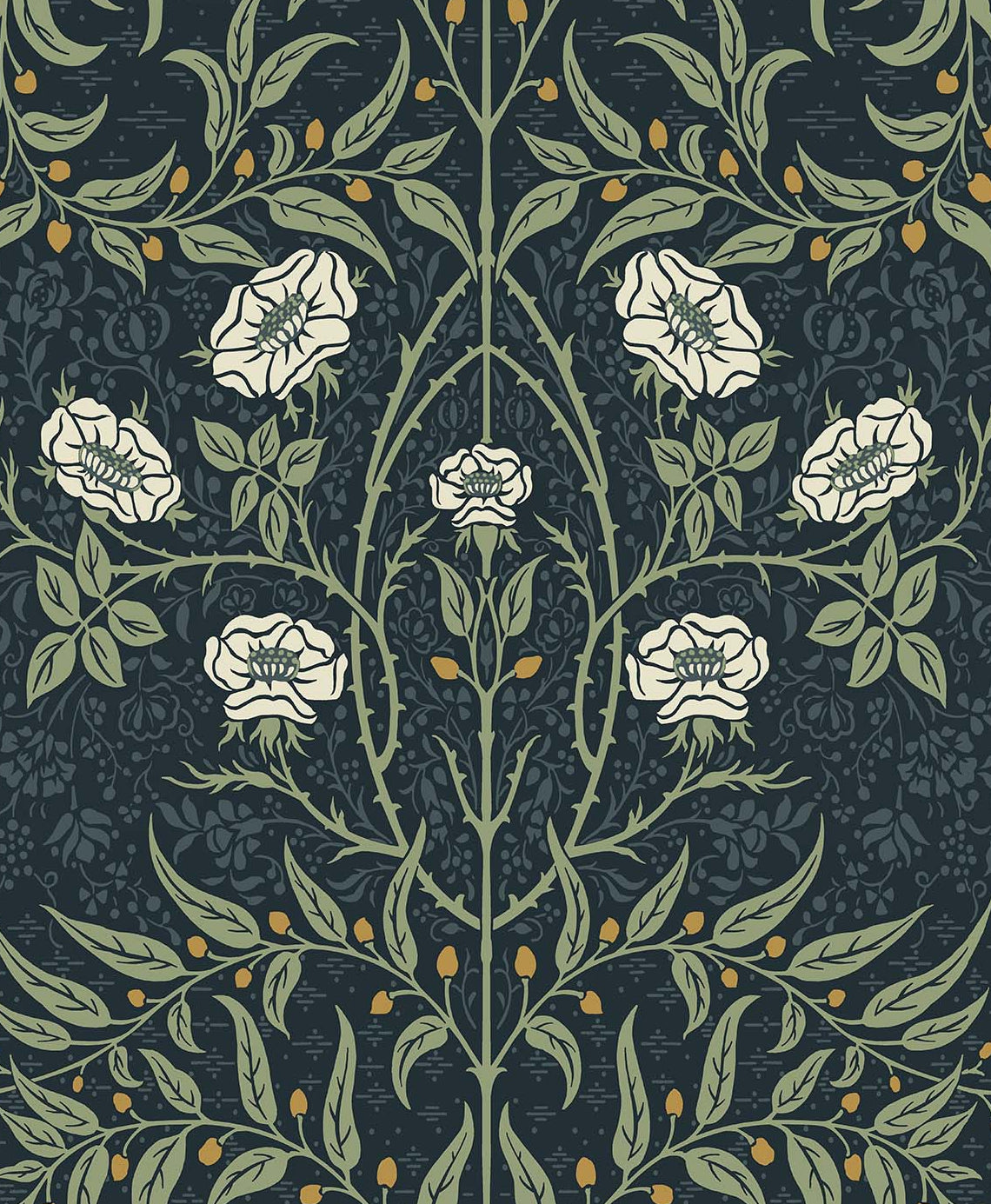 Floral wallpaper green 10202-07 | Discover Wallpaper Online