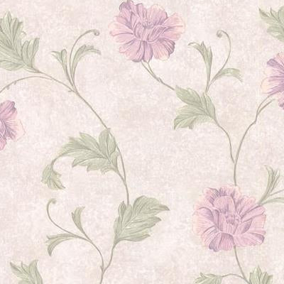 Mirage Lorelai Peach Floral Stripe Wallpaper