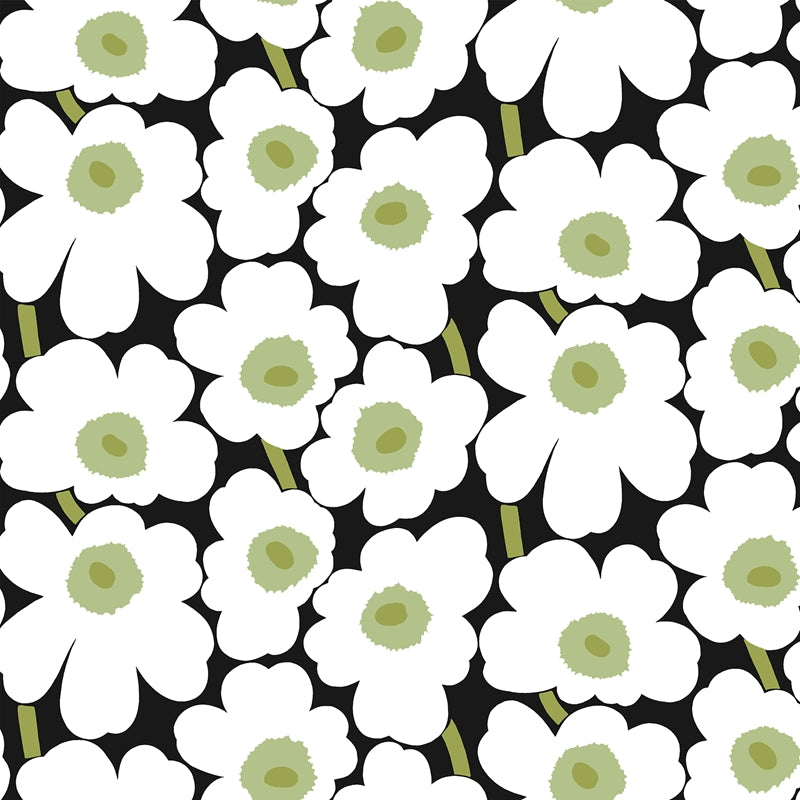 MKS4494 | Marimekko, Black Pieni Unikko Peel & Stick Wallpaper Black - –  Mahone's Wallpaper Shop