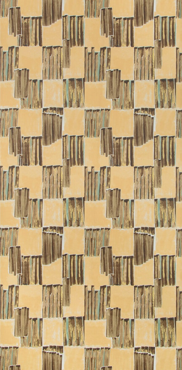 Groundworks Wallpaper GWP-3304.416 Crescent Paper Gold/Ivory | Powder room  wallpaper, Room wallpaper, Bathroom wallpaper geometric