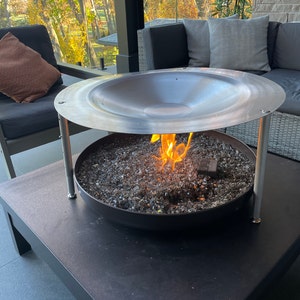 HeatSaver fire pit heat deflector reflector cover