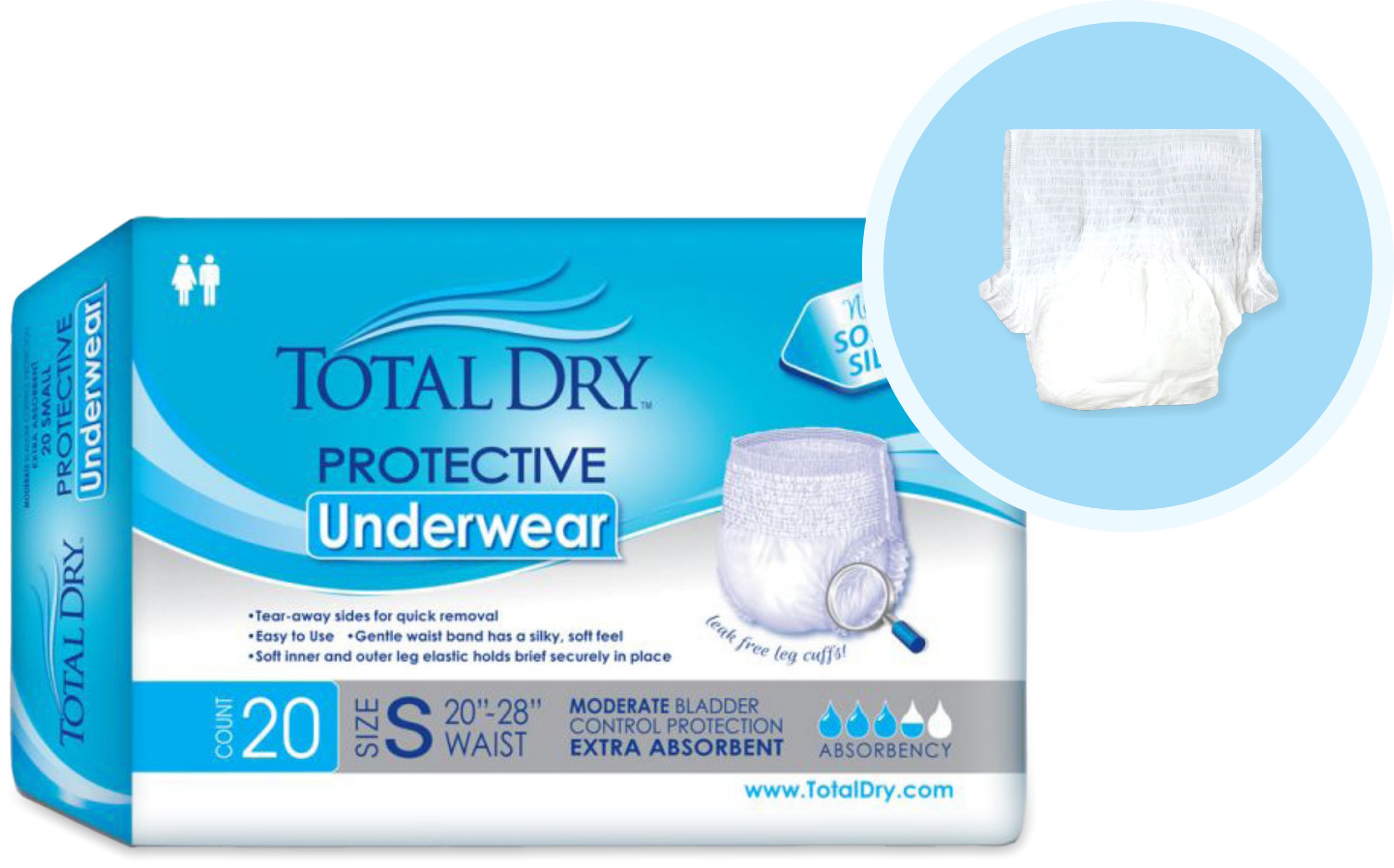 StayDry Ultra Cloth-Like Pull-Up Underwear for Adults with