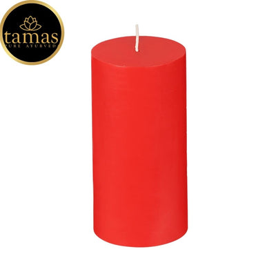 Tamas Ayurveda Rose Pure Wax Highly Scented Solid Pillar Candle ( 3" x 6") Pack of 1