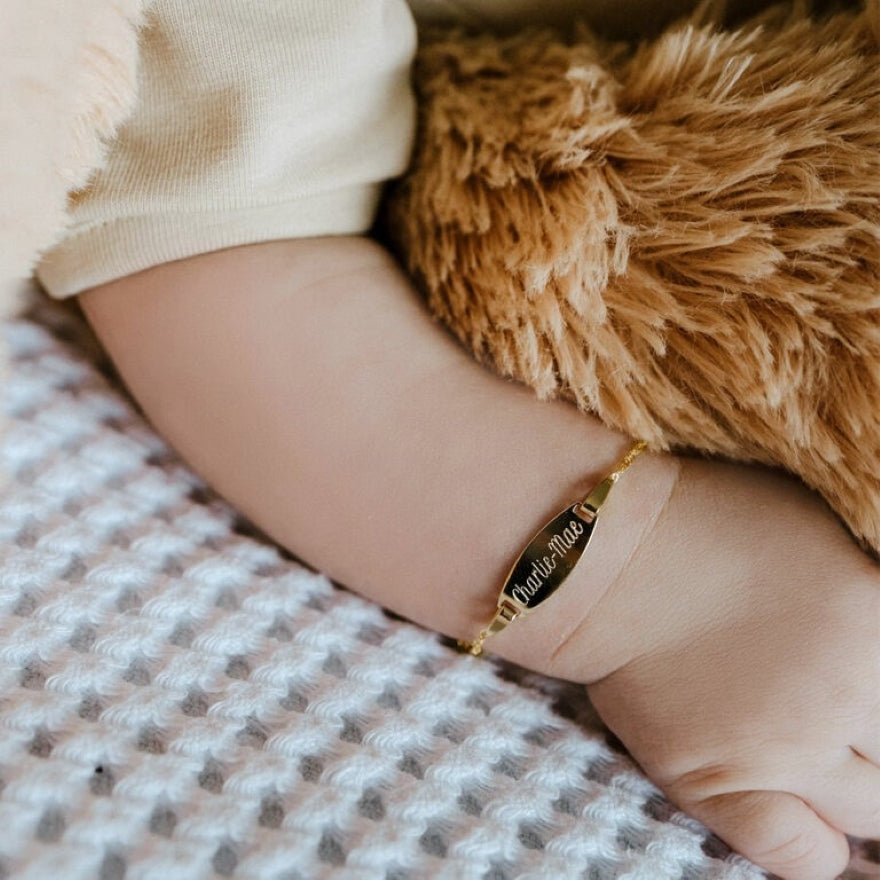 Armband mit Namengravur für Baby Kinder