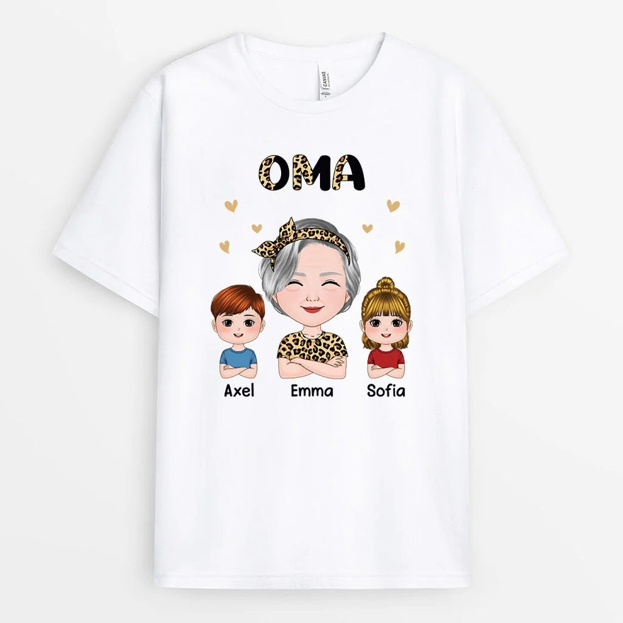 Personalisiertes T-Shirt für Oma und Enkelkinder