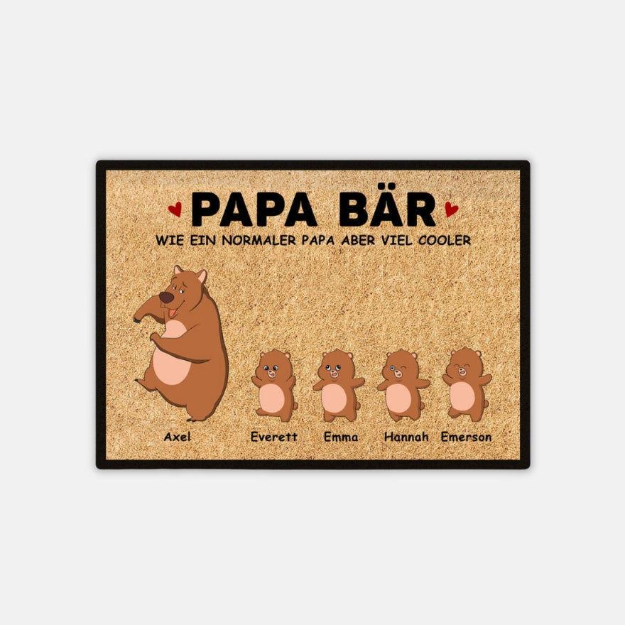 Personalisierte Fußmatte Opa Bär Enkelkinder