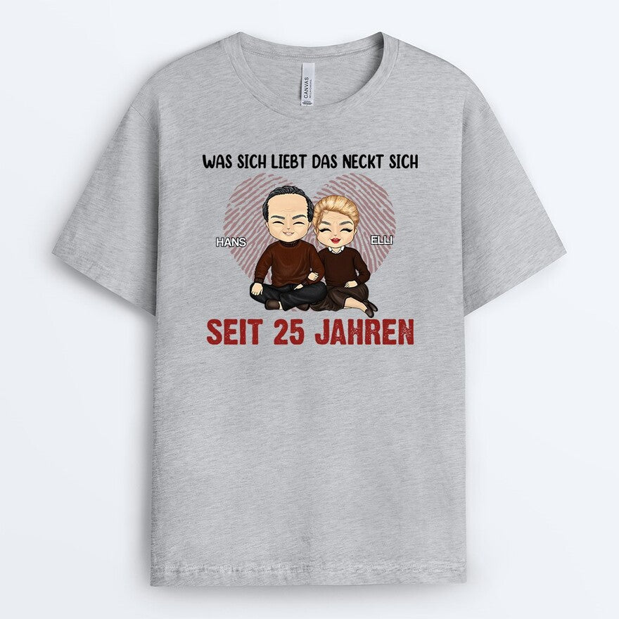 Personalisiertes T-Shirts für Paare Mama Papa