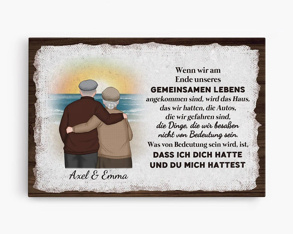 Personalisierte Leinwand für Oma und Opa mit Spruch