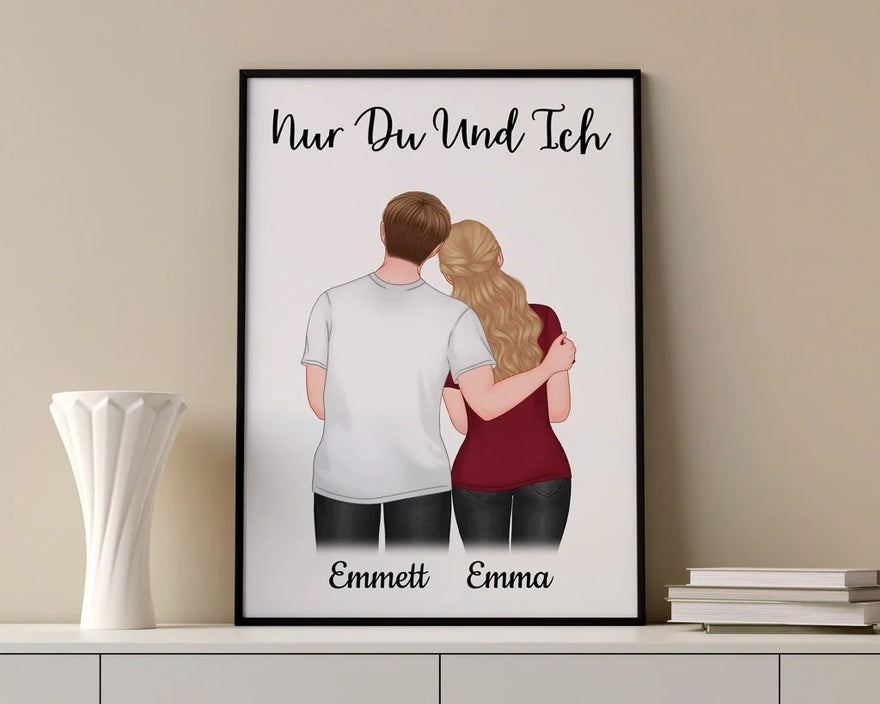 Personalisiertes Poster für Paare, die Freundin oder den Freund