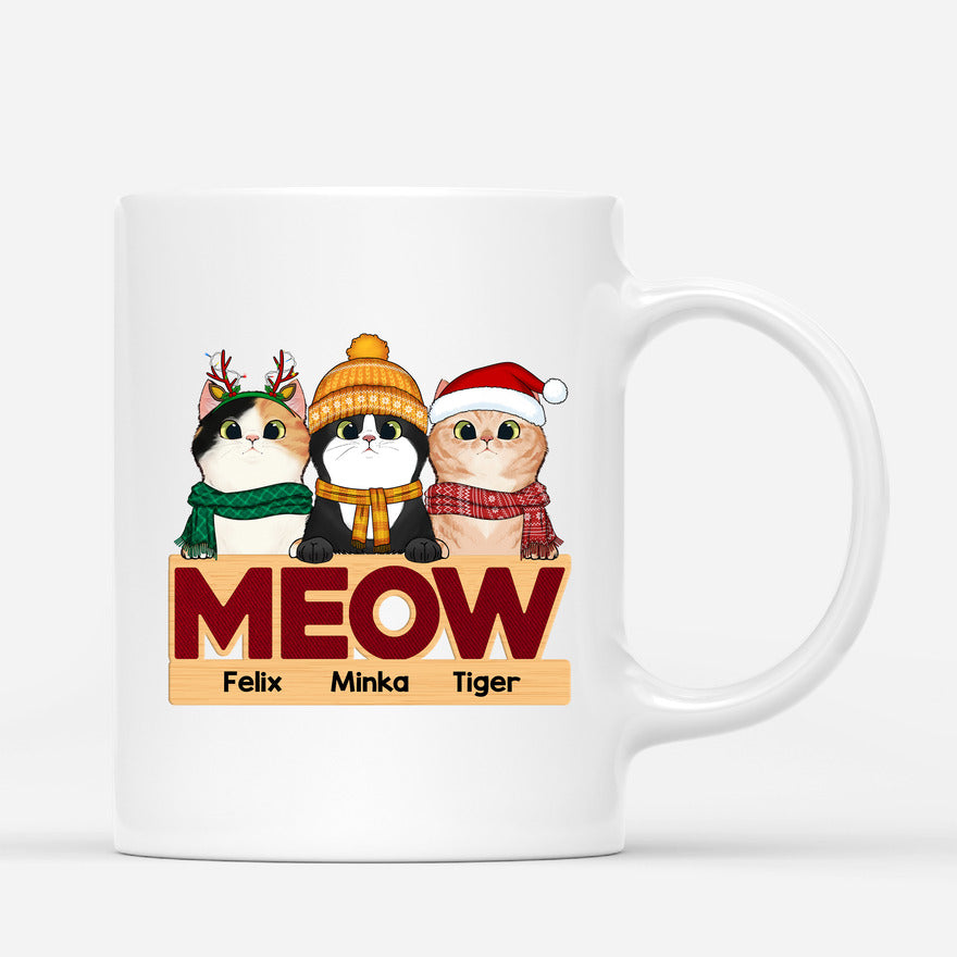 Personalisierte Tasse für Katzenbesitzer drei Katzen