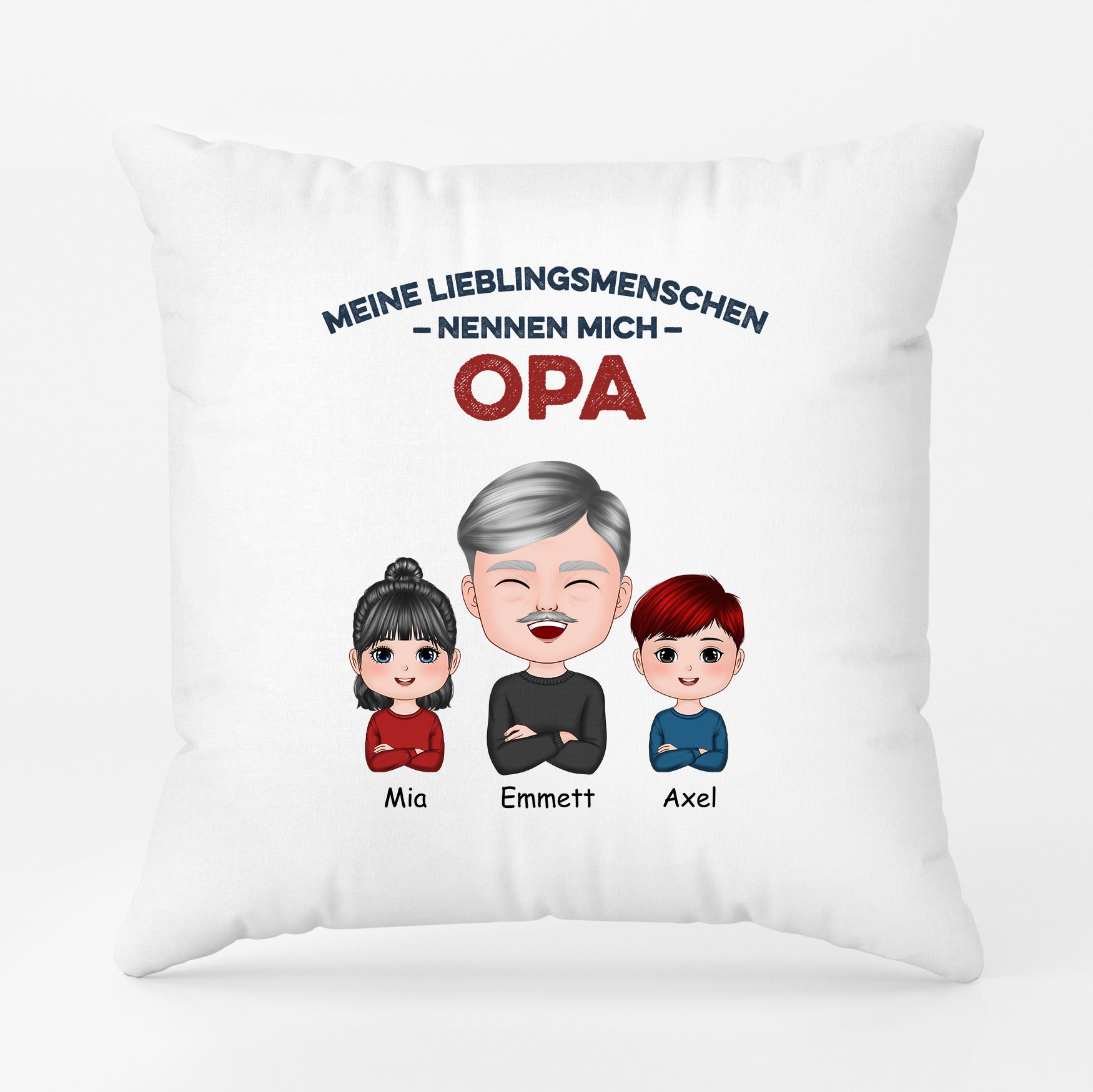 Personalisiertes Kissen Enkelkinder und Opa für Opa Papa