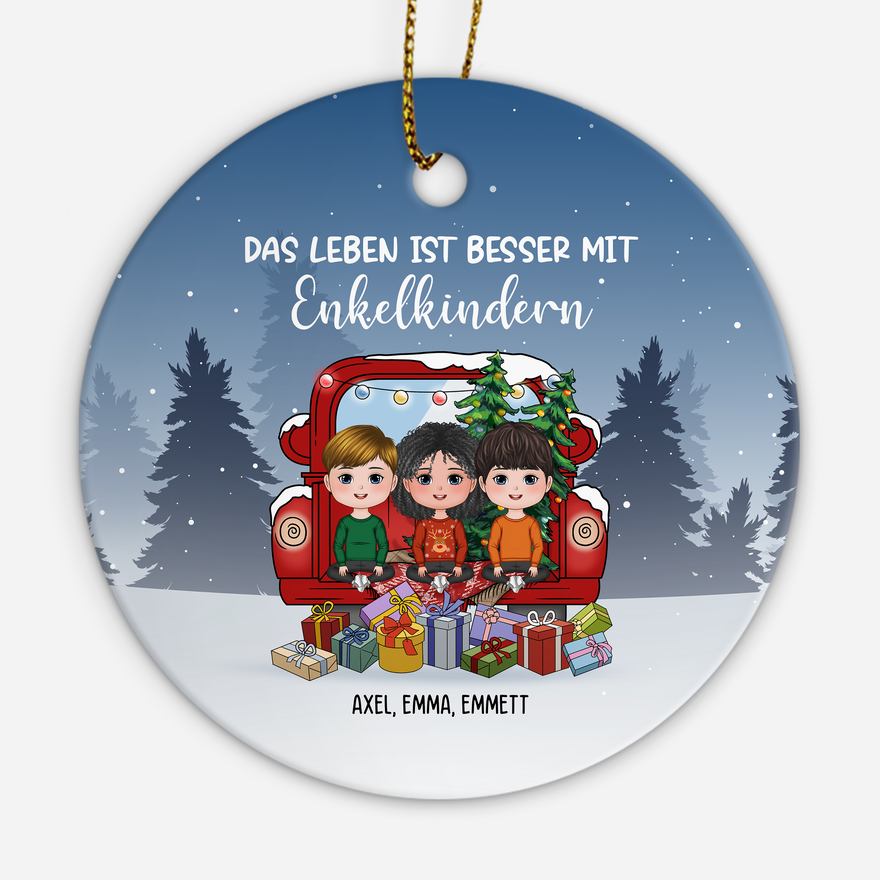 Personalisiertes Ornament Enkelkinder für Oma Opa