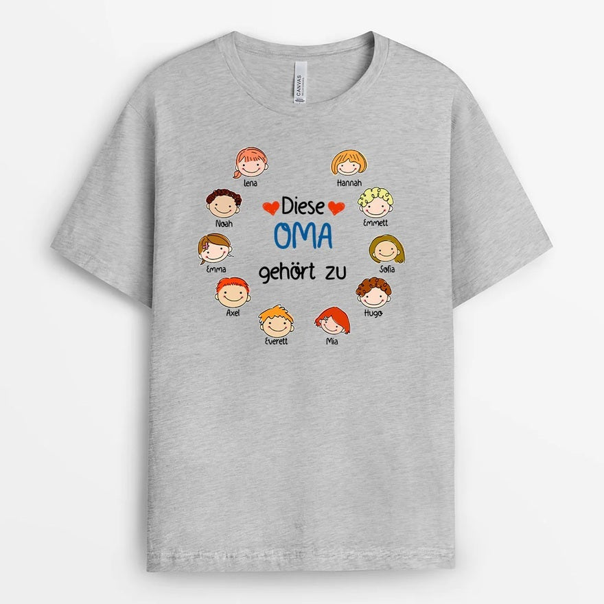 Personalisiertes T-Shirt für Oma und Enkelkinder