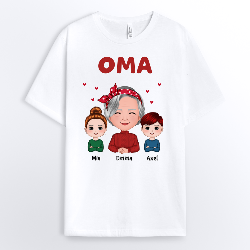 Personalisiertes T-Shirt für Mama, Oma