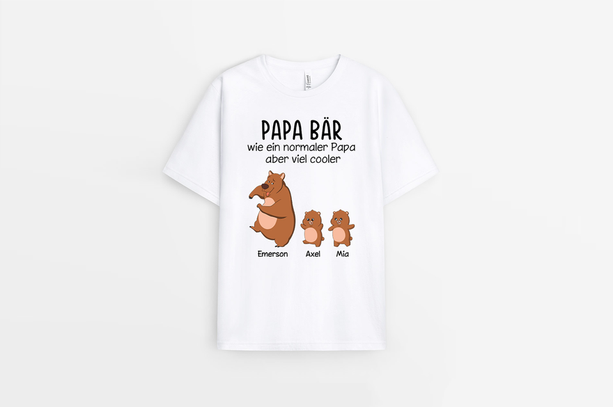 Personalisiertes T-Shirt für Opa Papa Bär