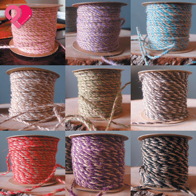 Natural Jute Twine  Colorful & Dyed, Refined & Silky Soft, 1.5mm, 6mm –  Peony Love