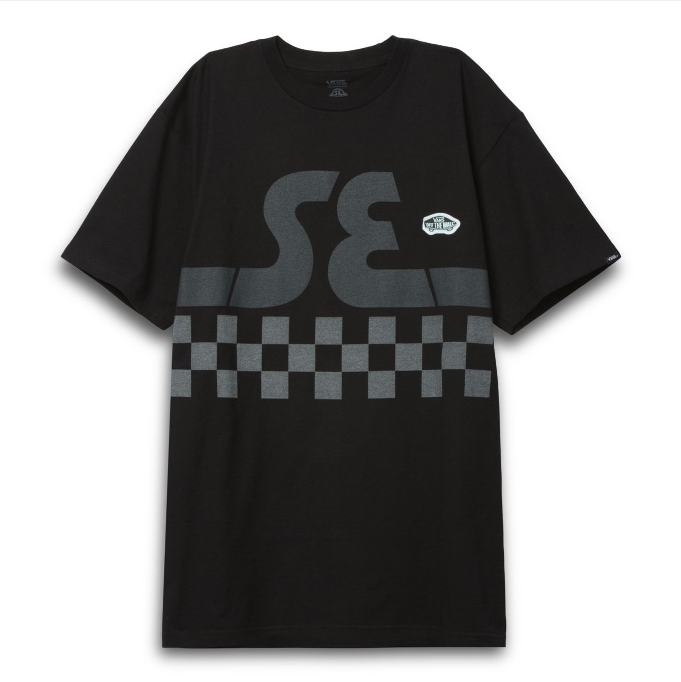 VANS X SE BIKES CHECKER T-SHIRT (BLACK)