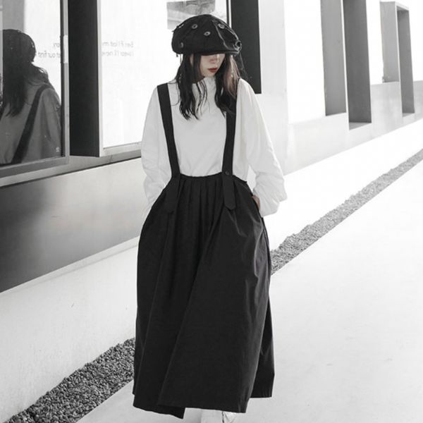 CLANE H/W STRAP SUSPENDER SKIRT クラネ | angeloawards.com