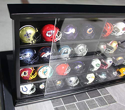 pocket size mini football helmet display case