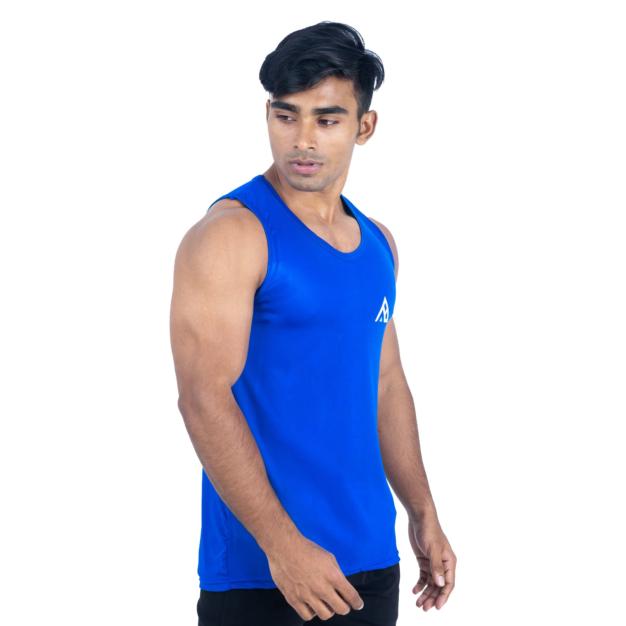 AESTHETIC BEAST Men's Regular Fit Sando Gym Wear Track and Training Wear Tank Top Skin Friendly Vest for Men in Royal Blue Color