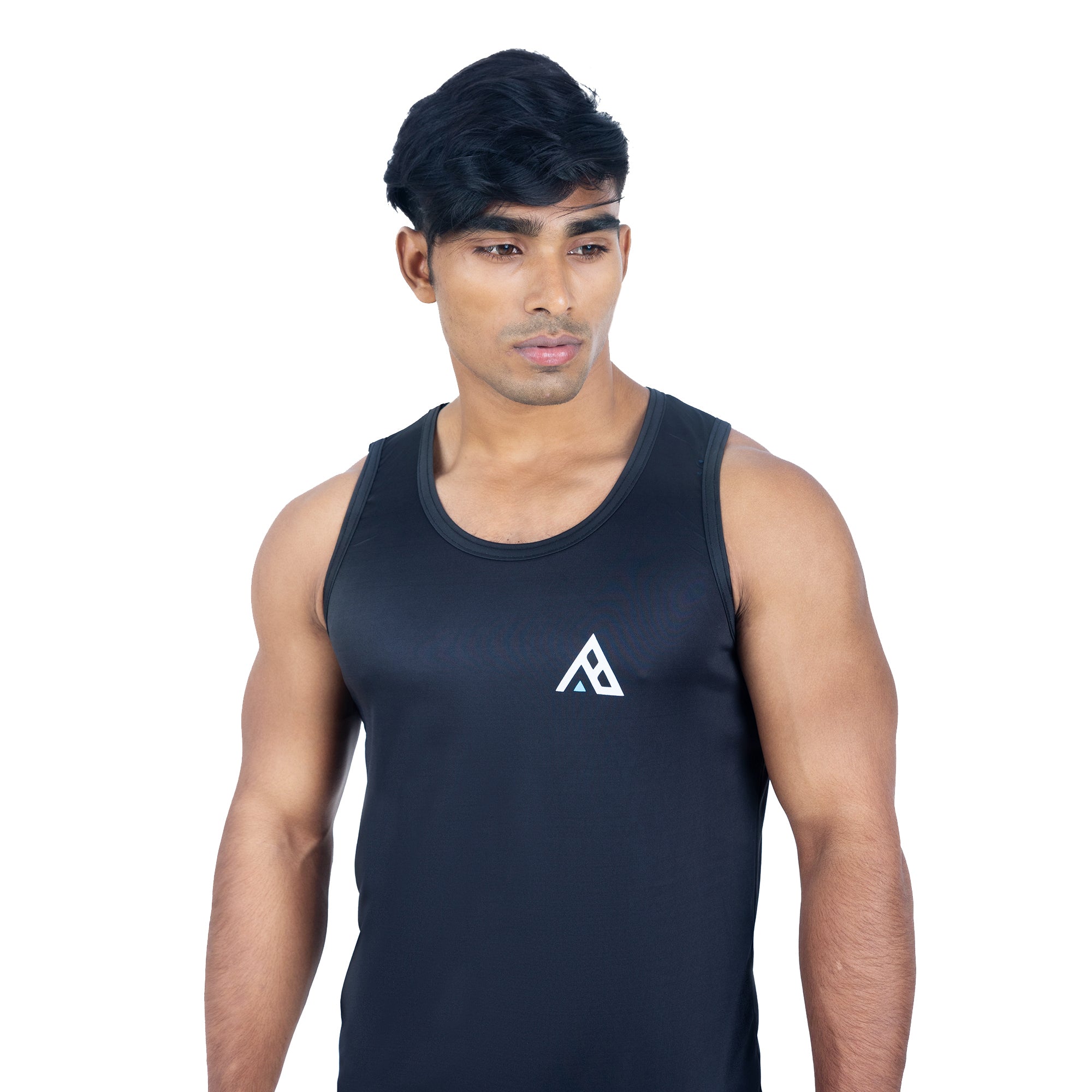 AESTHETIC BEAST Men's Regular Fit Sando Gym Wear Track and Training Wear Tank Top Skin Friendly Vest for Men in Black Color