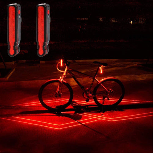 FabSports Red Rechargeable Bike Tail Lights Cycling Warning