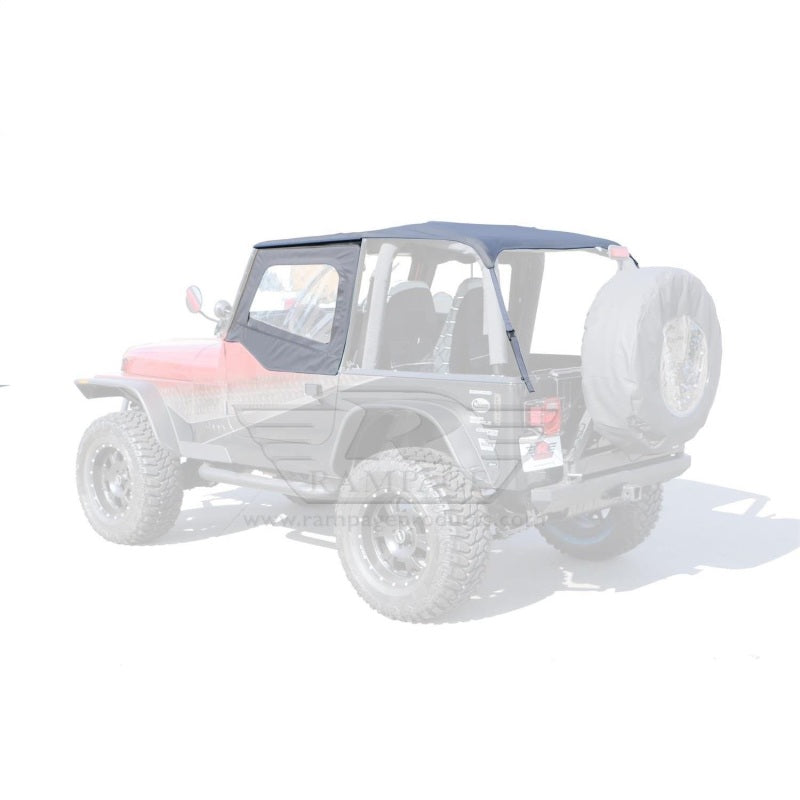 Rampage 1992-1995 Jeep Wrangler(YJ) Frameless Soft Top Kit - Black Dia –  Battle Born Offroad