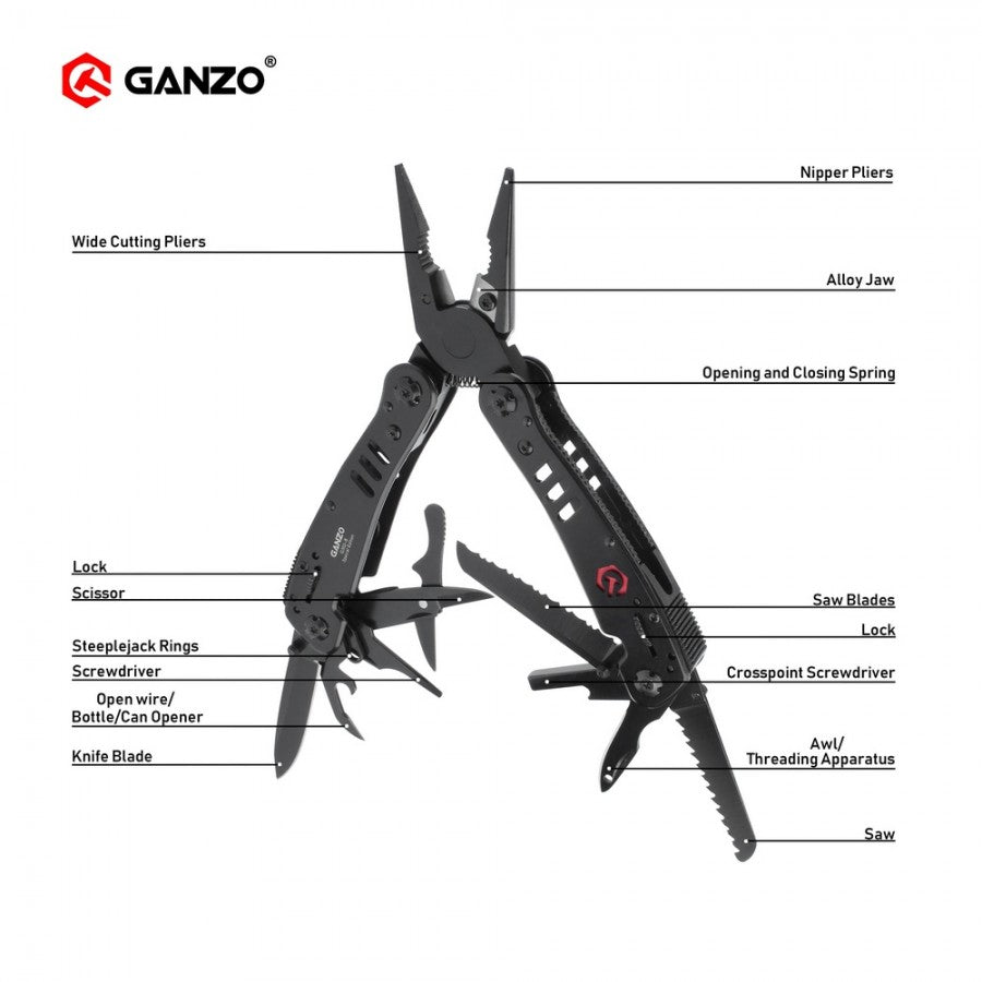 Ganzo G302-B Multitools Plier with Bits