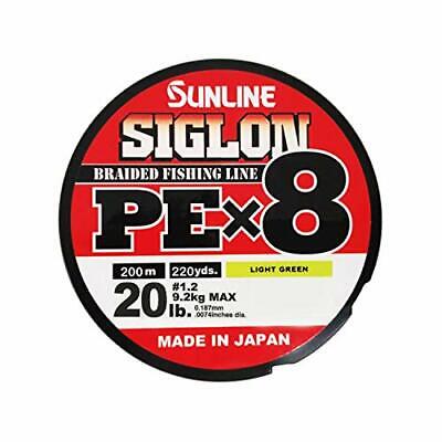 SUNLINE Fishing Line SIGLON PE X8 200m #0.8 12lb light green PE Braid