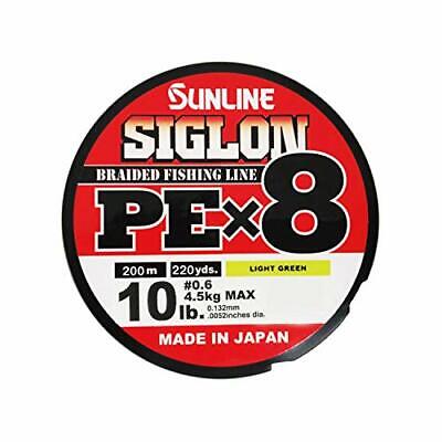 SUNLINE Fishing Line SIGLON PE X8 200m #0.8 12lb light green PE Braid