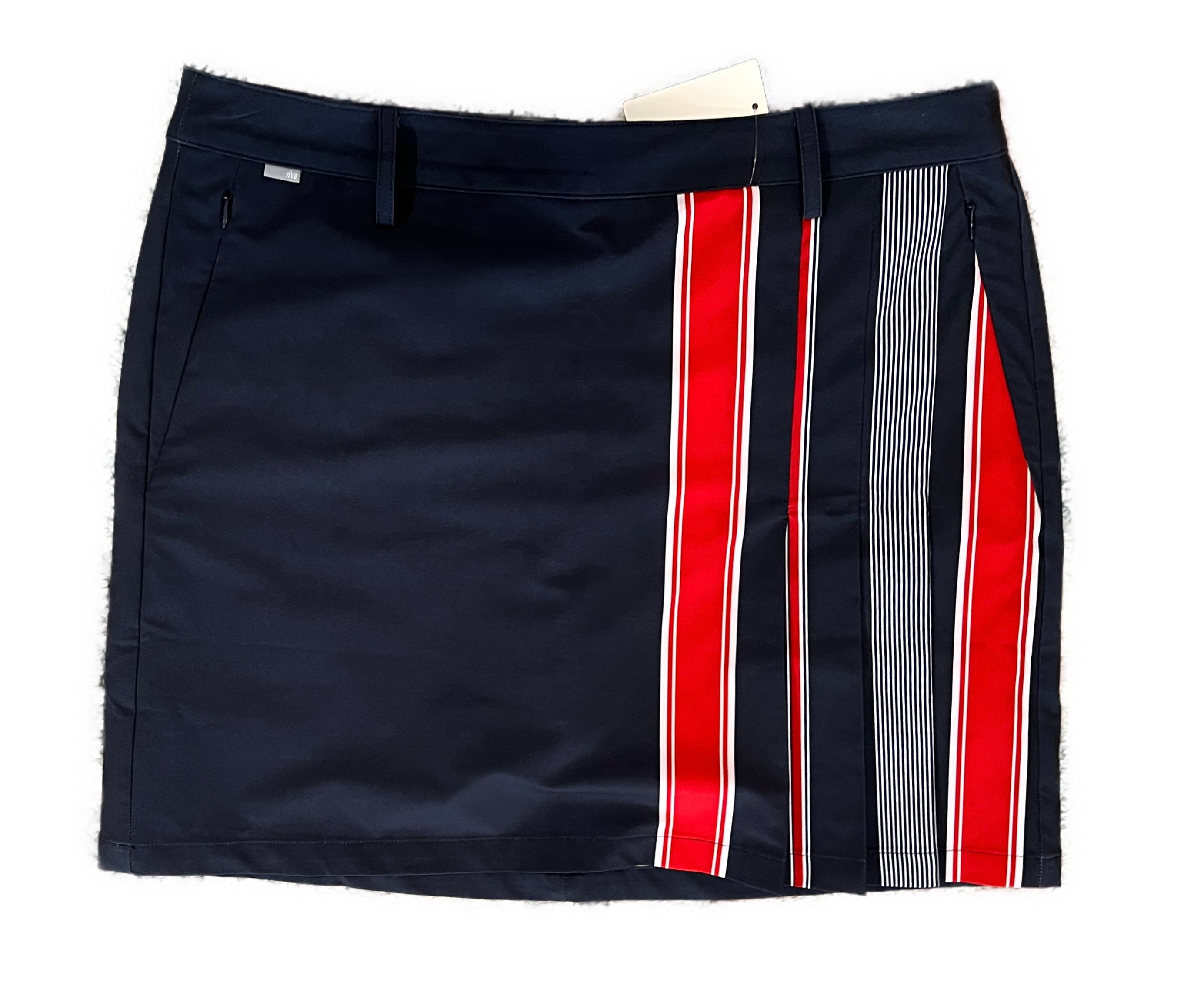 Nivo Sport Navy & Red Pleated Golf Skort Size 10 MSP$95 - Mulligal 