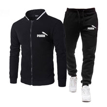 Load image into Gallery viewer, New men&#39;s casual sports hooded sweater + pants 2-piece set spring autumn jogging jacket zipper cardigan sports men&#39;s suit 2022
