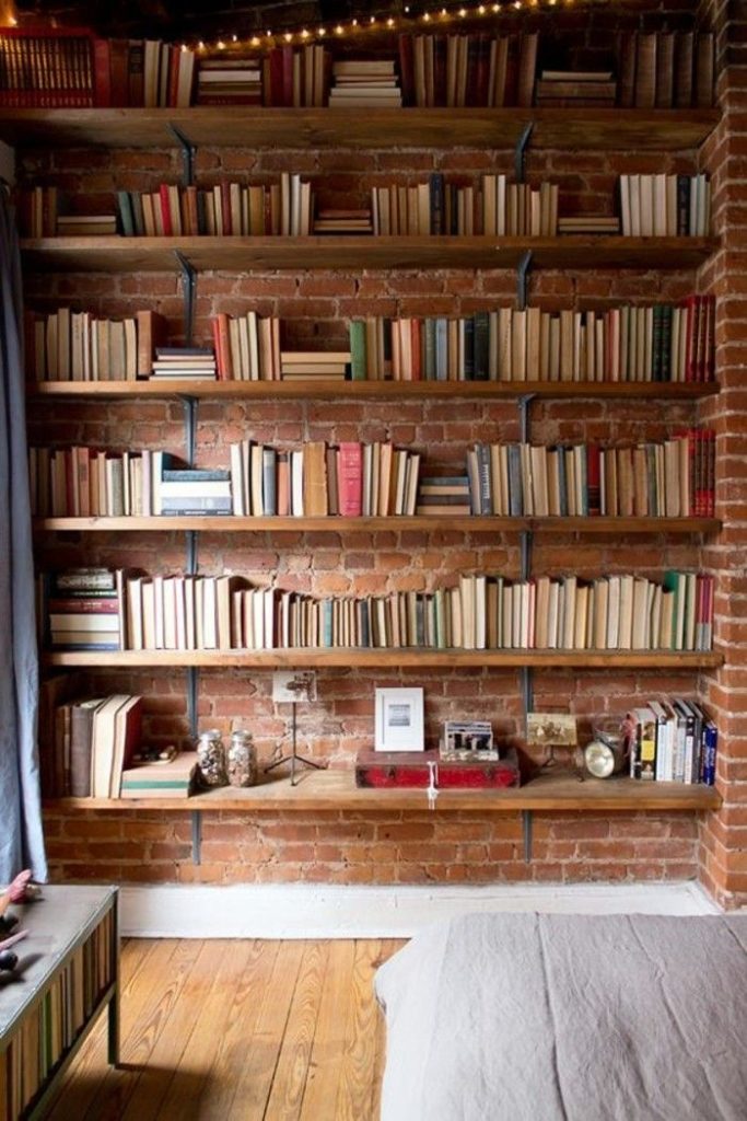 bibliotheque murale en bois