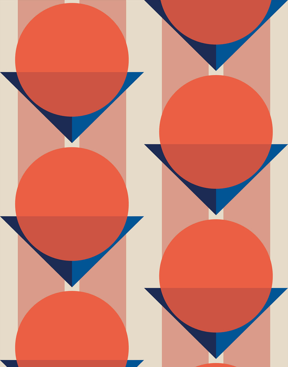 Bauhaus Wallpaper  Vibrant Geometric Design  Happywall