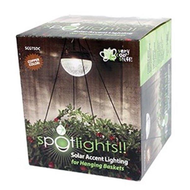 hanging baskets with solar lights