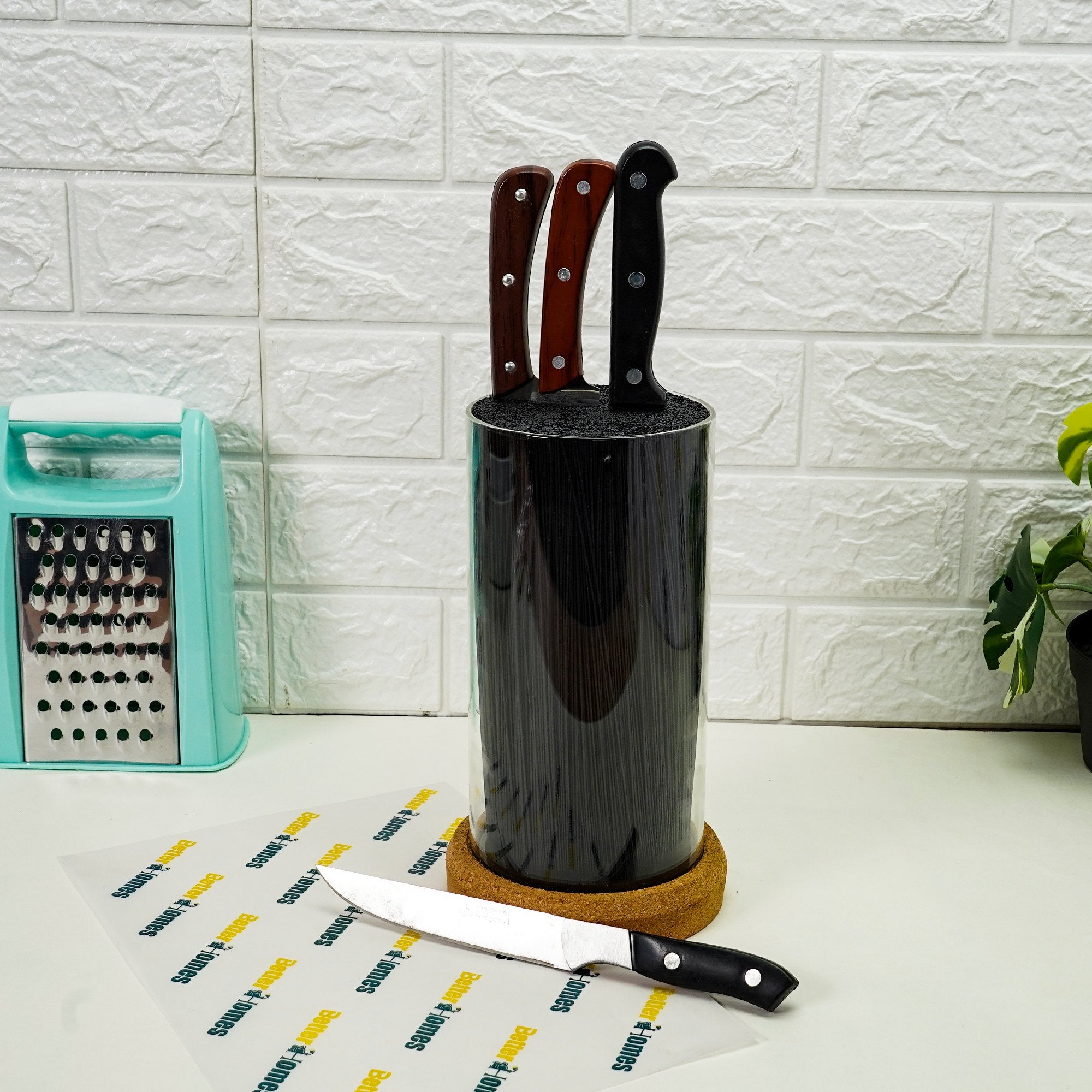 HYVLA Knife block, bamboo - IKEA