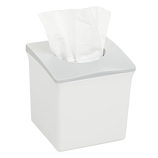 white tissue box holder