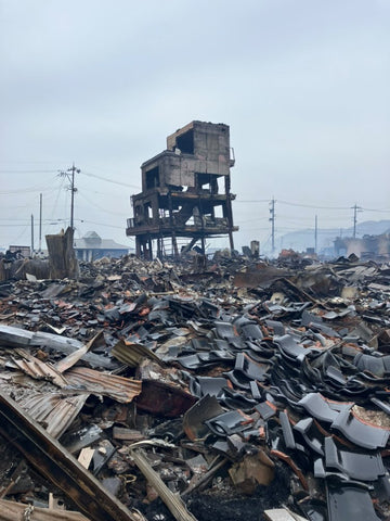 Die zerstörte Altstadt von Wajima