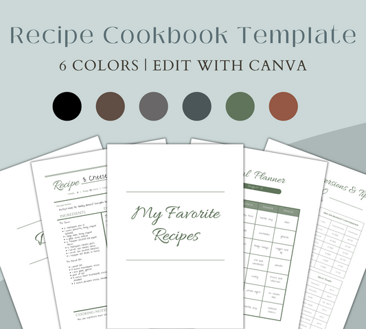 Free and customizable cookbook templates