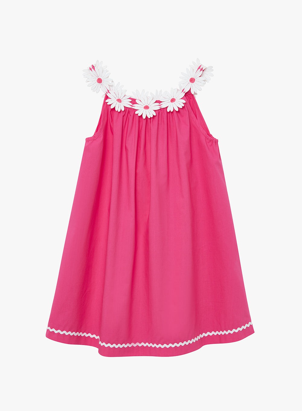 Confiture Dress Broderie Daisy Dress in Bright Pink