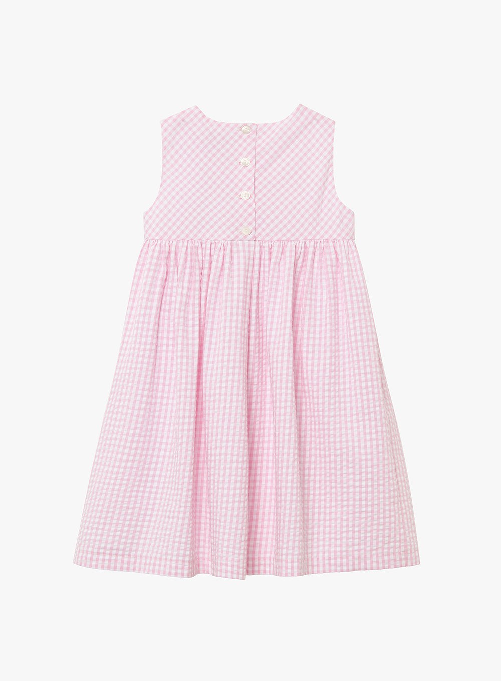Confiture Girls Jemima Gingham Pinafore Pale Pink Gingham | Trotters#N ...