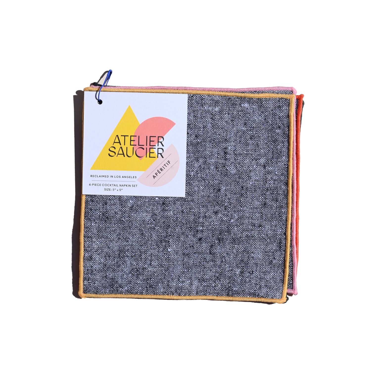 Rainbow Chambray Cocktail Napkin Set