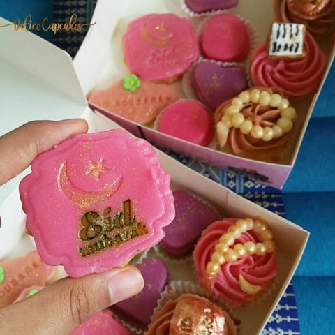 Coffret gâteaux Eid Mubarak sur commande à la Réunion - délicecupcakes