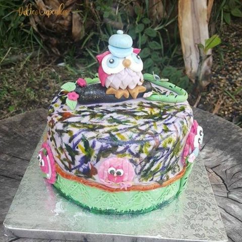 Gâteau d'anniversaire Hibou sur commande - Délicecupcake