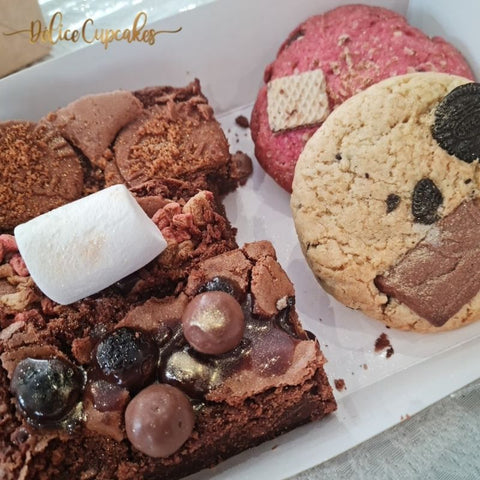 Coffret cookies brownies sur commande à la Réunion - Délicecupcakes